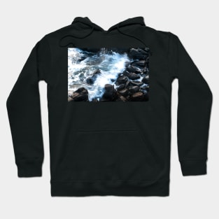 A wave breaks onto the rocks, Isle of Skye, Scotland Hoodie